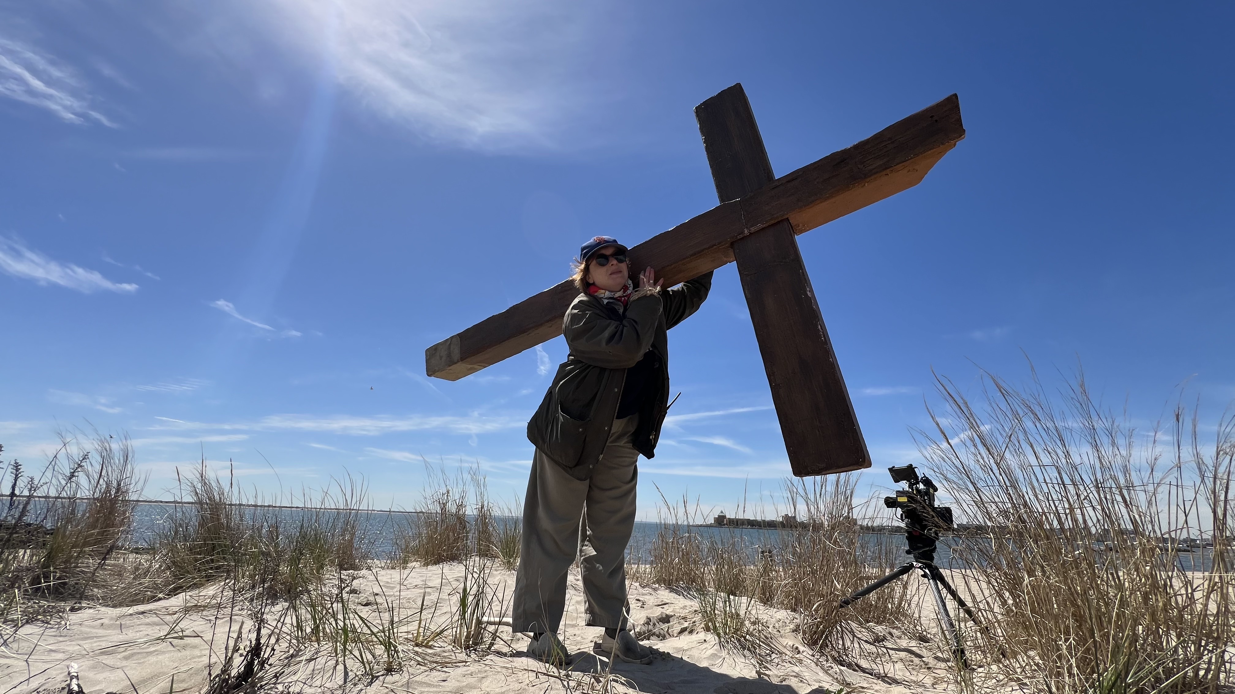 Caroline Golum filming Revelations of Divine Love