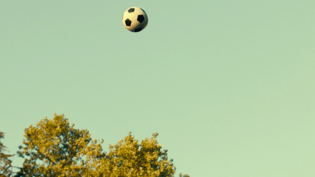 Football in air.